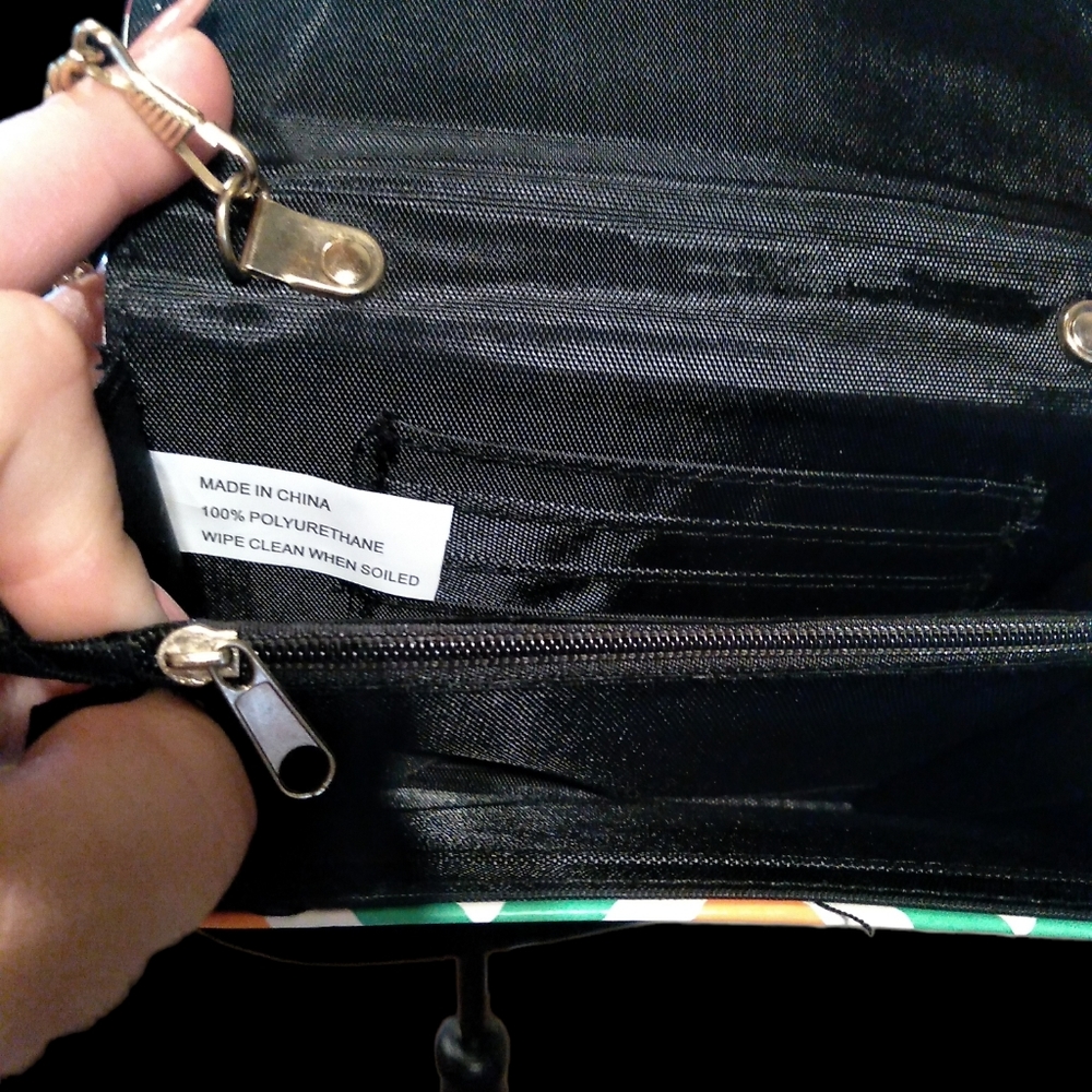 Misc. Small Multi-Colored Design Snap Clutch Purs… - image 4